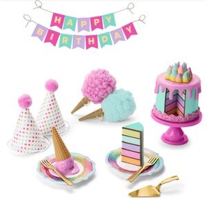 American Girl Truly Me Extra Sweet Birthday Party Set for 18 in Dolls